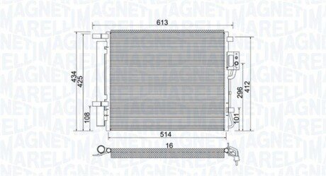 Condenser, air conditioning MAGNETI MARELLI 350203977000