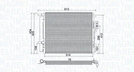 Condenser, air conditioning MAGNETI MARELLI 350203977000