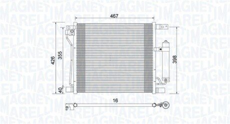 Condenser, air conditioning MAGNETI MARELLI 350203992000 (фото 1)