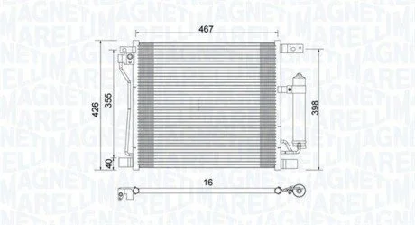 Condenser, air conditioning MAGNETI MARELLI 350203992000