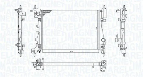 Радіатор, охолодження двигуна MAGNETI MARELLI 350213130100