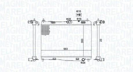 Радіатор, охолодження двигуна MAGNETI MARELLI 350213142100