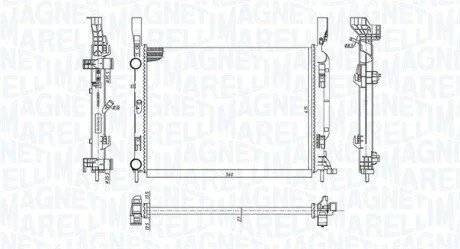 Радіатор, охолодження двигуна MAGNETI MARELLI 350213142600