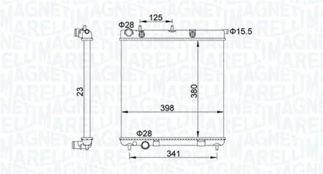 Радиатор охлаждения Citroen C2/C3/C4/Peugeot 1007/2008/207 1.0-1.6 02- MAGNETI MARELLI 350213153700