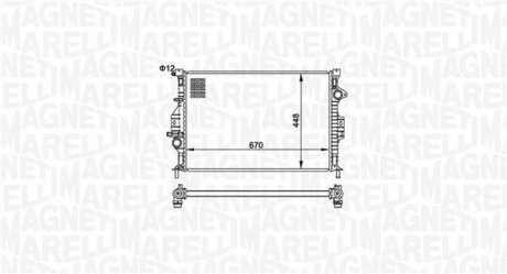 Радіатор охолодження Ford Focus III/Kuga/Mondeo 1.6-2.3 06- MAGNETI MARELLI 350213158700 (фото 1)