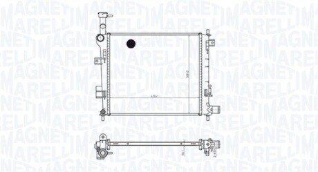 Radiator, engine cooling MAGNETI MARELLI 350213165400