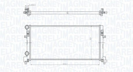 Радиатор системы охлаждения MAGNETI MARELLI 350213166200