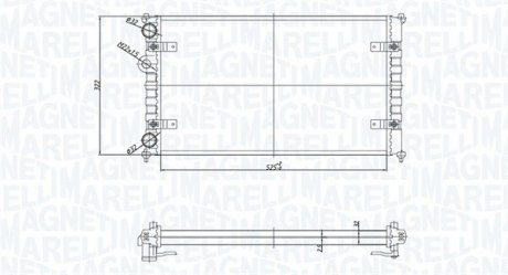 Radiator, engine cooling MAGNETI MARELLI 350213167700 (фото 1)