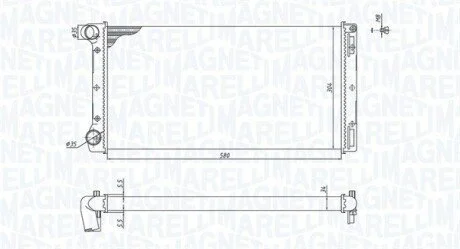 Радіатор, охолодження двигуна MAGNETI MARELLI 350213168000