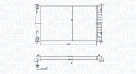 Radiator, engine cooling MAGNETI MARELLI 350213168200 (фото 1)