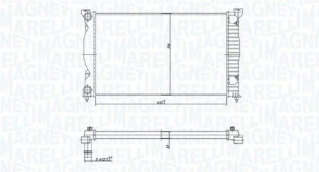 Radiator, engine cooling MAGNETI MARELLI 350213168200 (фото 1)