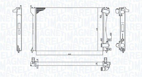 Radiator, engine cooling MAGNETI MARELLI 350213171300 (фото 1)
