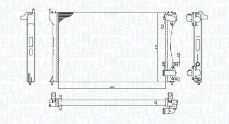 Radiator, engine cooling MAGNETI MARELLI 350213171300