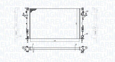 Radiator, engine cooling MAGNETI MARELLI 350213171900 (фото 1)