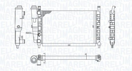 Radiator, engine cooling MAGNETI MARELLI 350213172400 (фото 1)