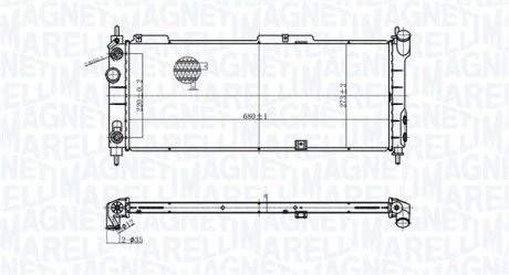 Radiator, engine cooling MAGNETI MARELLI 350213174400