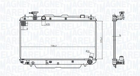 Chodnica TOYOTA RAV4 II 1.8/2.0 -05 MAGNETI MARELLI 350213176500 (фото 1)