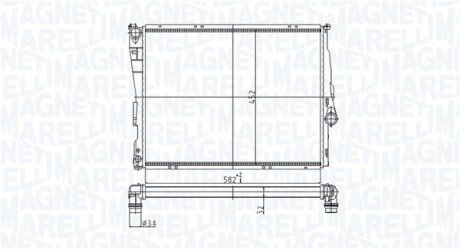 Radiator, engine cooling MAGNETI MARELLI 350213176800