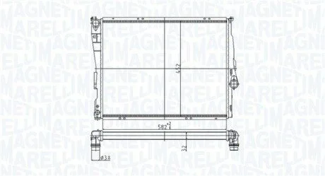 Radiator, engine cooling MAGNETI MARELLI 350213176800