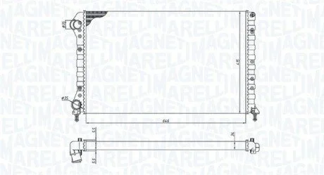 Радіатор, охолодження двигуна MAGNETI MARELLI 350213179000 (фото 1)