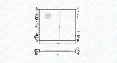 Radiator, engine cooling MAGNETI MARELLI 350213179300