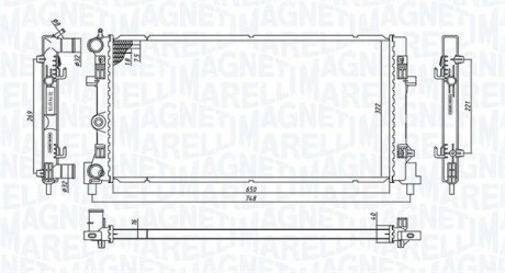 Radiator, engine cooling MAGNETI MARELLI 350213182300