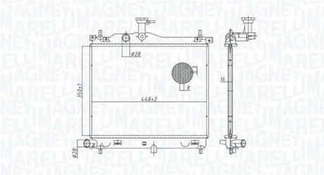 Radiator, engine cooling MAGNETI MARELLI 350213182900