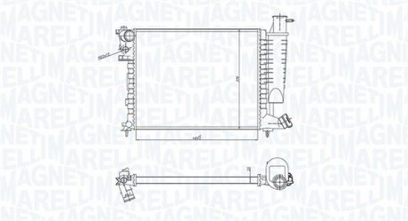 Радіатор охолодження Citroen Xsara 1.4-1.8i 97-05 (МКПП/-AC) MAGNETI MARELLI 350213183400