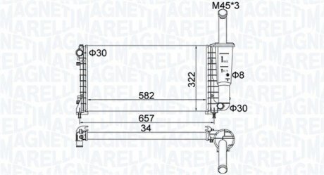 Радіатор MAGNETI MARELLI 350213183700 (фото 1)