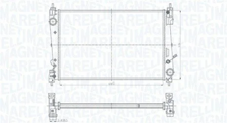 Radiator, engine cooling MAGNETI MARELLI 350213184300