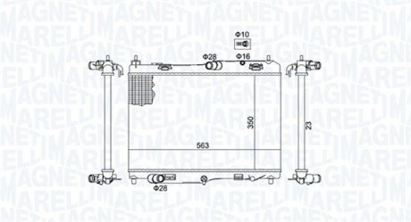 Radiator, engine cooling MAGNETI MARELLI 350213184700