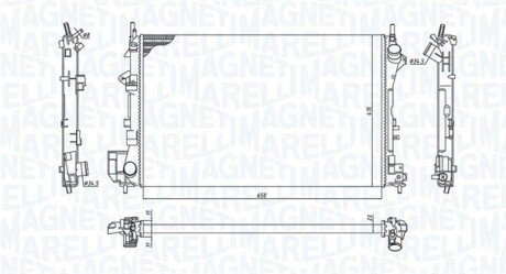 Радіатор охолодження Opel Vectra C 1.6-1.8 16V 02- MAGNETI MARELLI 350213185700