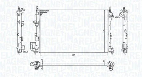 Радіатор охолодження Opel Vectra C 1.6-1.8 16V 02- MAGNETI MARELLI 350213185700