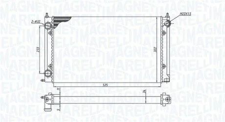 Radiator, engine cooling MAGNETI MARELLI 350213187500