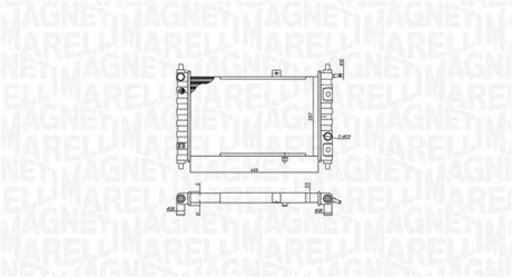 Radiator, engine cooling MAGNETI MARELLI 350213188200
