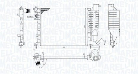 Radiator, engine cooling MAGNETI MARELLI 350213188500 (фото 1)