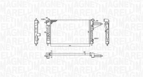 Радіатор OPEL VECTRA A 1.6 MAGNETI MARELLI 350213189100
