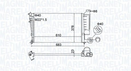 Радіатор MAGNETI MARELLI 350213189500 (фото 1)