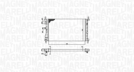 Radiator, engine cooling MAGNETI MARELLI 350213190500