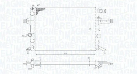 Radiator, engine cooling MAGNETI MARELLI 350213192400