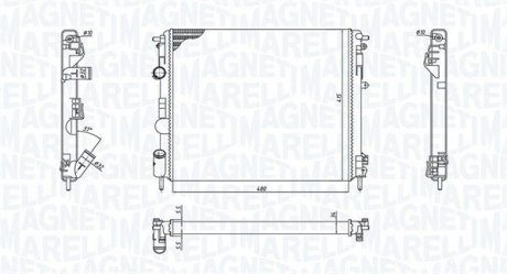 Radiator, engine cooling MAGNETI MARELLI 350213192600