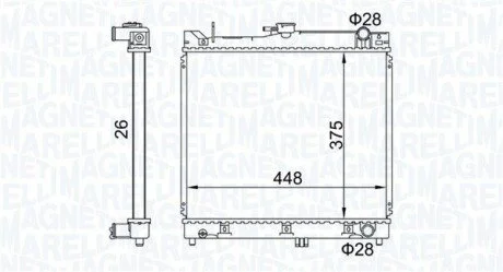 Radiator, engine cooling MAGNETI MARELLI 350213192700