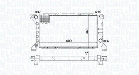 Радіатор охолодження Ford Transit 2.5D 85-94 MAGNETI MARELLI 350213193500