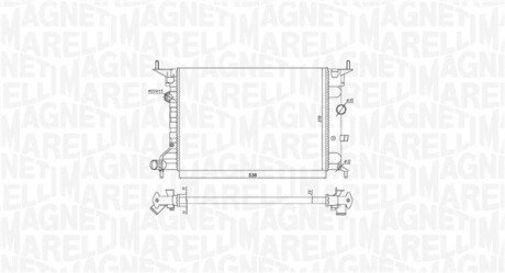 Радіатор охолодження Opel Vectra B 1.6/1.8/2.0 i 95-03 MAGNETI MARELLI 350213194800 (фото 1)