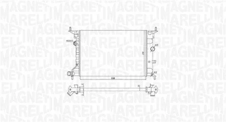 Радіатор охолодження Opel Vectra B 1.6/1.8/2.0 i 95-03 MAGNETI MARELLI 350213194800