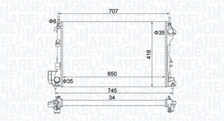 Радиатор системы охлаждения MAGNETI MARELLI 350213195700 (фото 1)