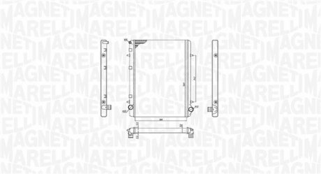 Radiator, engine cooling MAGNETI MARELLI 350213195900 (фото 1)