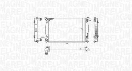 Радіатор охолодження Audi A4/Seat Exeo 01- MAGNETI MARELLI 350213196600 (фото 1)