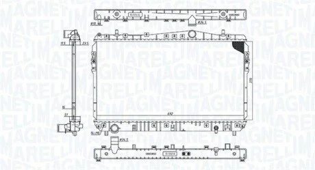 Радіатор охолодження Chevrolet Lacetti/Daewoo Nubira 1.4-1.8 03- MAGNETI MARELLI 350213197600