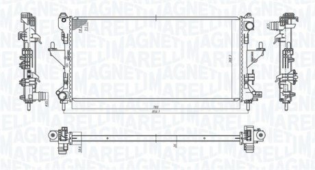 Радіатор охолодження Citroen Jumper/Fiat Ducato/Peugeot Boxer 2.2HDI-3.0HDI 06- MAGNETI MARELLI 350213198200 (фото 1)